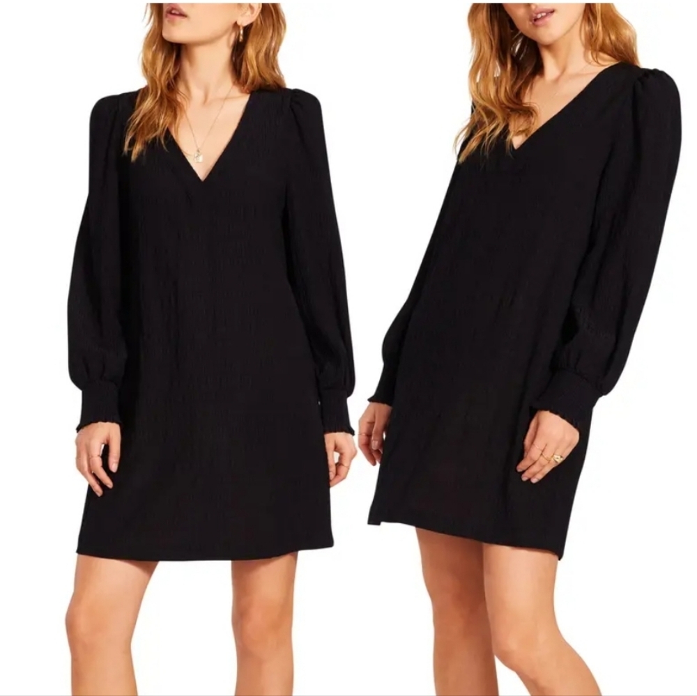 NWT, Bb Dakota X Steve Madden Ruston Textured Long Sleeve Shift Minidress